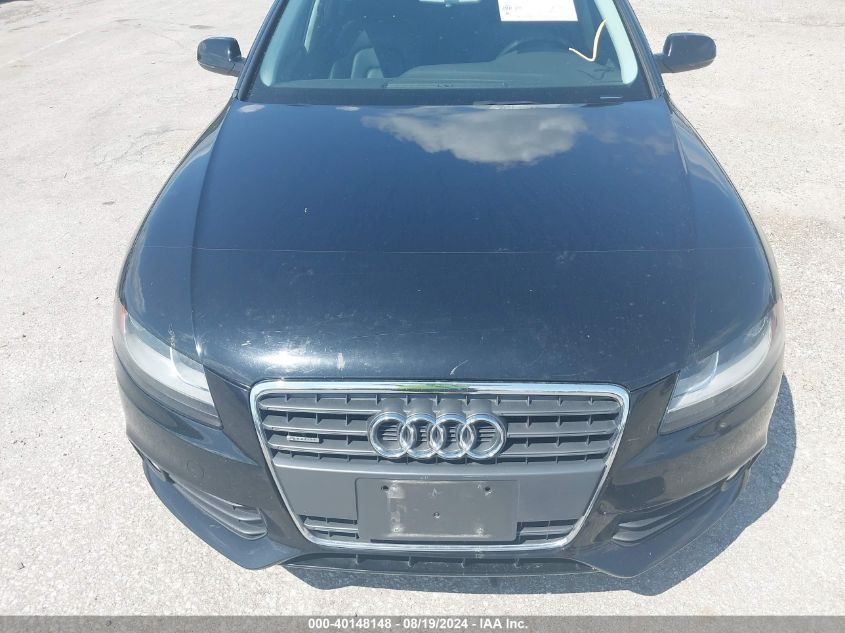 2010 Audi A4 2.0T Premium VIN: WAUBFAFL3AN009971 Lot: 40148148