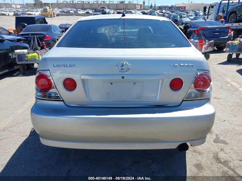 2002 Lexus Is 300 VIN: JTHBD192420043975 Lot: 40148149