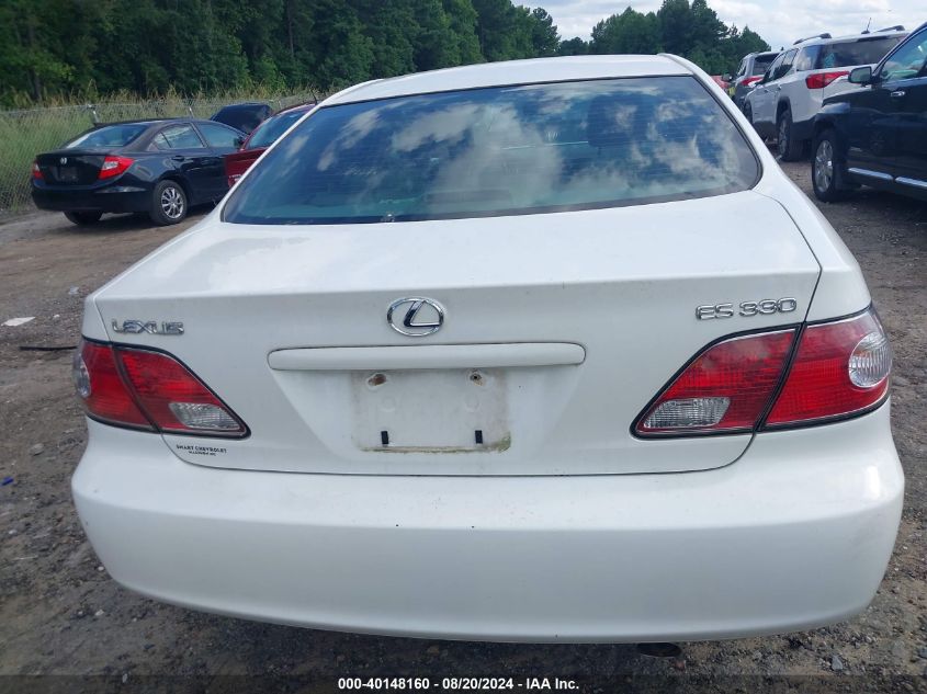 2004 Lexus Es 330 VIN: JTHBA30G545036438 Lot: 40148160