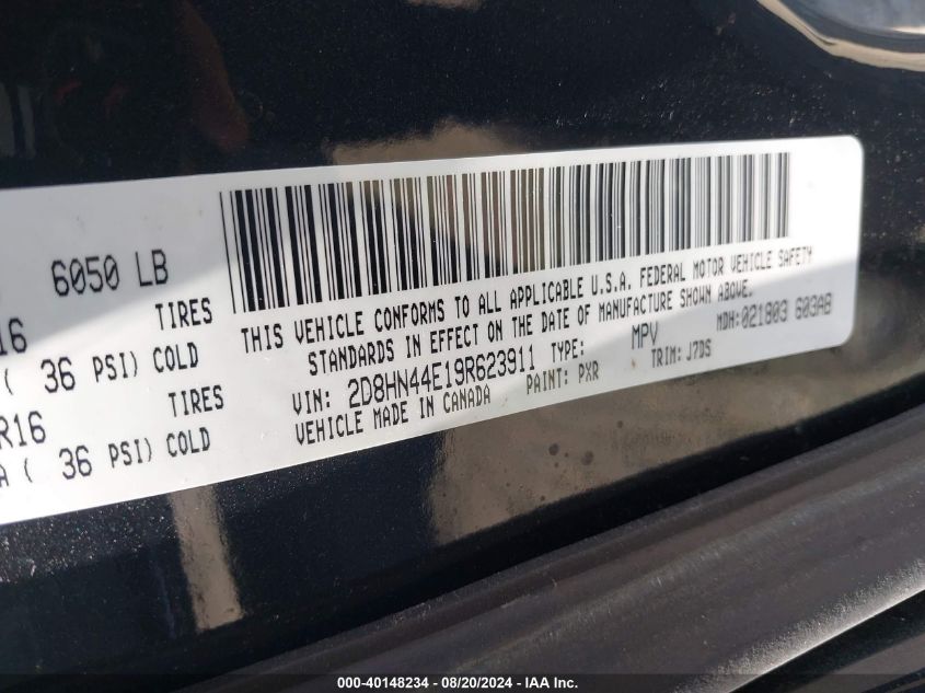 2009 Dodge Grand Caravan Se VIN: 2D8HN44E19R623911 Lot: 40148234