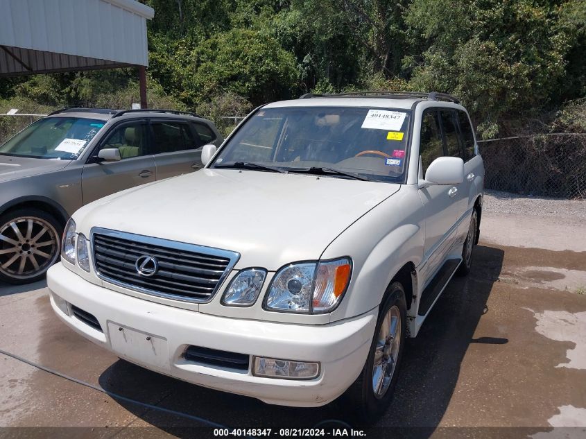 2002 Lexus Lx 470 470 VIN: JTJHT00W723521567 Lot: 40148347