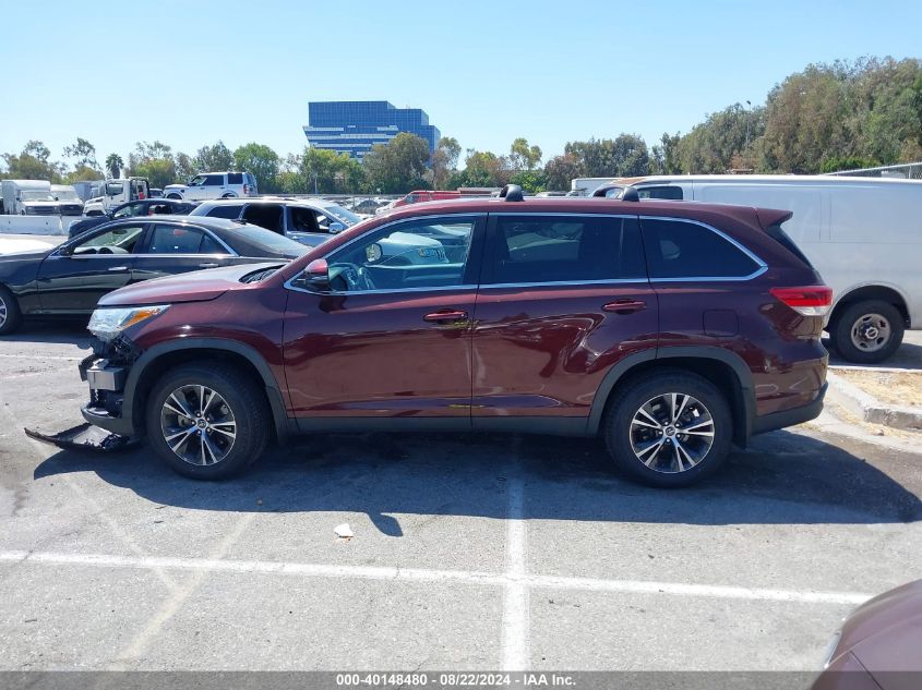 2019 Toyota Highlander Le VIN: 5TDZZRFHXKS306511 Lot: 40148480