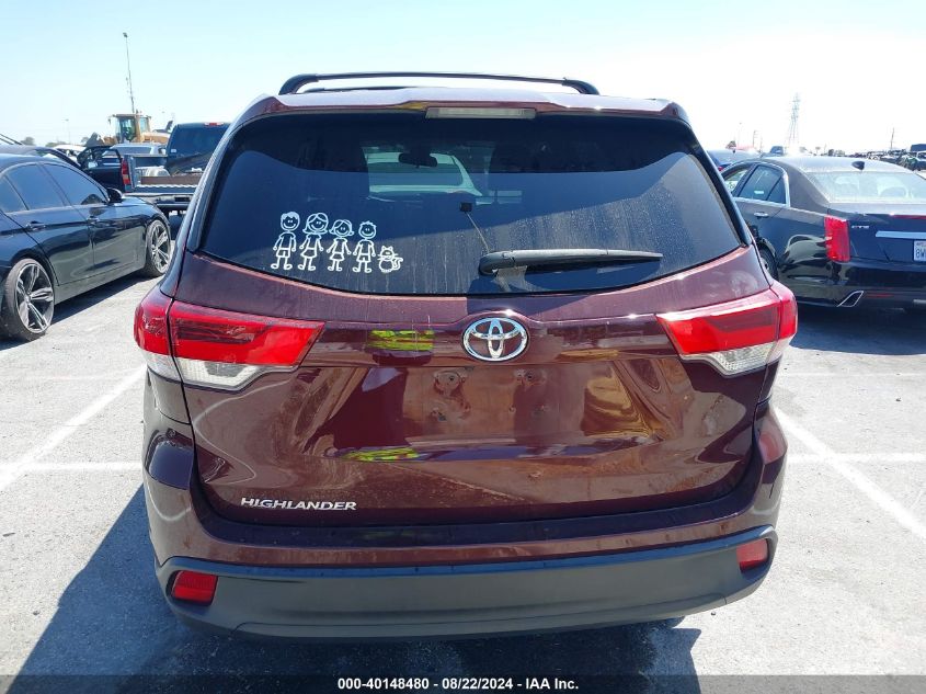 2019 Toyota Highlander Le VIN: 5TDZZRFHXKS306511 Lot: 40148480