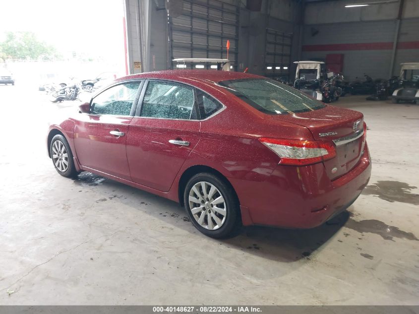 2013 Nissan Sentra S VIN: 3N1AB7AP6DL783520 Lot: 40148627