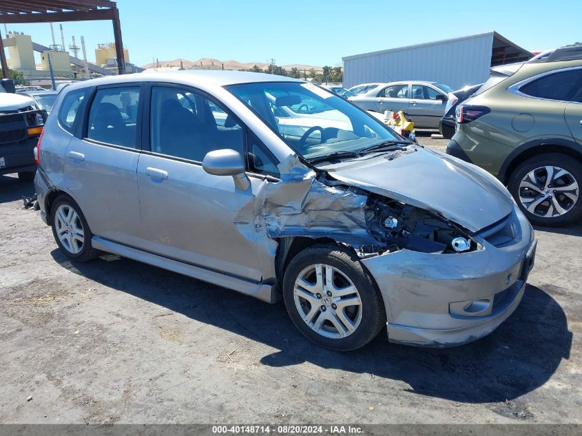 2007 Honda Fit Sport VIN: JHMGD38657S063248 Lot: 40148714