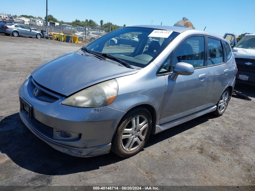 2007 Honda Fit Sport VIN: JHMGD38657S063248 Lot: 40148714