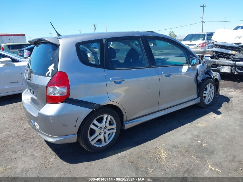 2007 Honda Fit Sport VIN: JHMGD38657S063248 Lot: 40148714