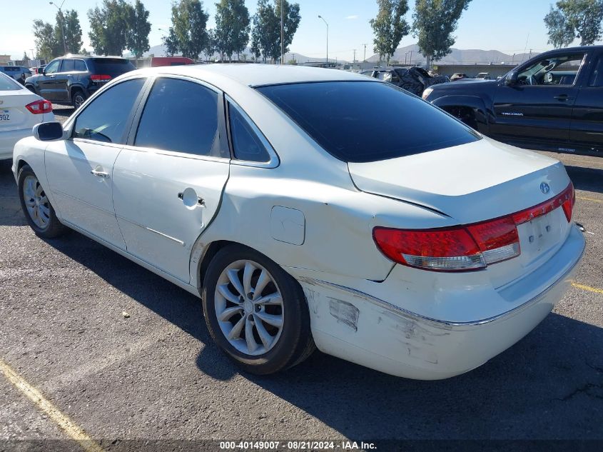 2006 Hyundai Azera Se/Limited VIN: KMHFC46F86A057677 Lot: 40149007