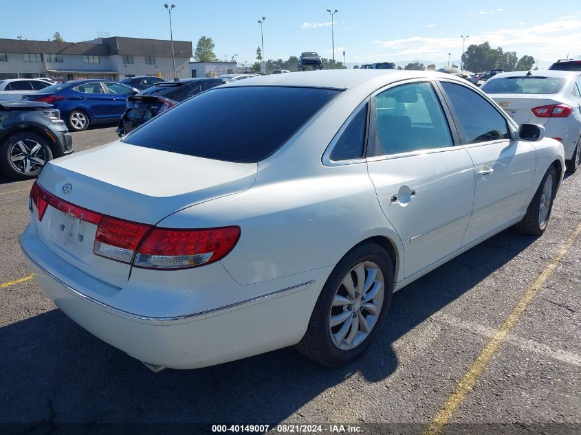 2006 Hyundai Azera Se/Limited VIN: KMHFC46F86A057677 Lot: 40149007