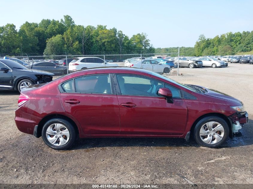 2013 Honda Civic Lx VIN: 2HGFB2F59DH583304 Lot: 40149168