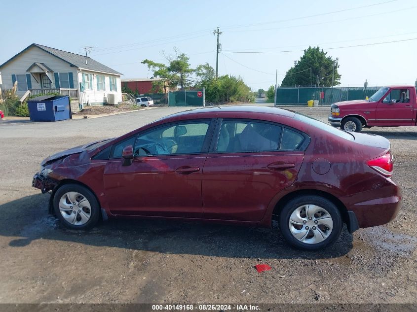 2013 Honda Civic Lx VIN: 2HGFB2F59DH583304 Lot: 40149168