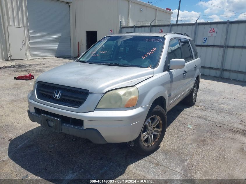 2003 Honda Pilot Ex-L VIN: 2HKYF18583H605690 Lot: 40876454