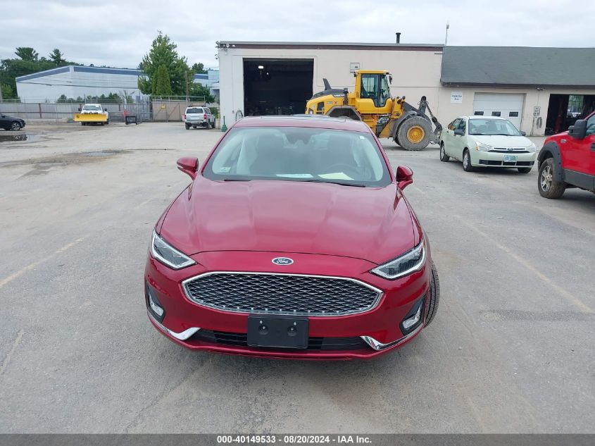 2019 Ford Fusion Hybrid Titanium VIN: 3FA6P0RU7KR157156 Lot: 40149533