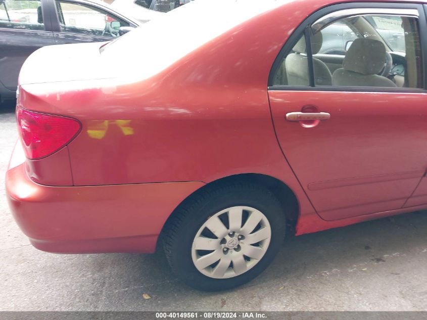2004 Toyota Corolla Le VIN: 2T1BR38E44C169059 Lot: 40149561