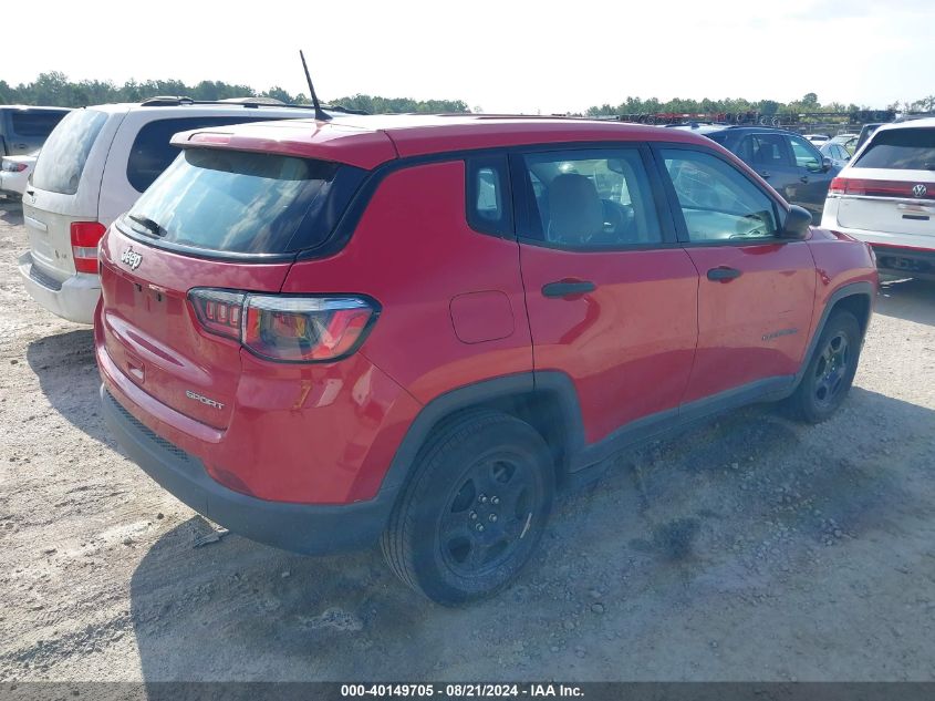 2018 Jeep Compass Sport VIN: 3C4NJCAB4JT250818 Lot: 40149705