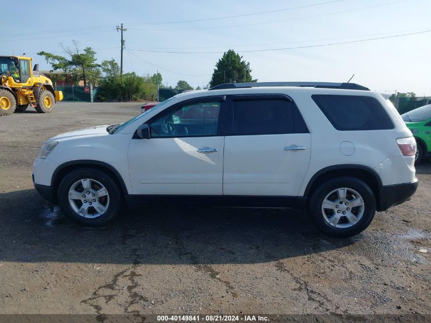 2010 GMC Acadia Sle VIN: 1GKLRLED0AJ241654 Lot: 40149841