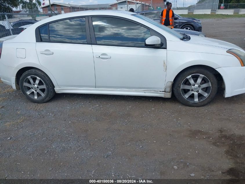 2012 Nissan Sentra 2.0/2.0S/Sr/2.0Sl VIN: 3N1AB6AP3CL738866 Lot: 40150036