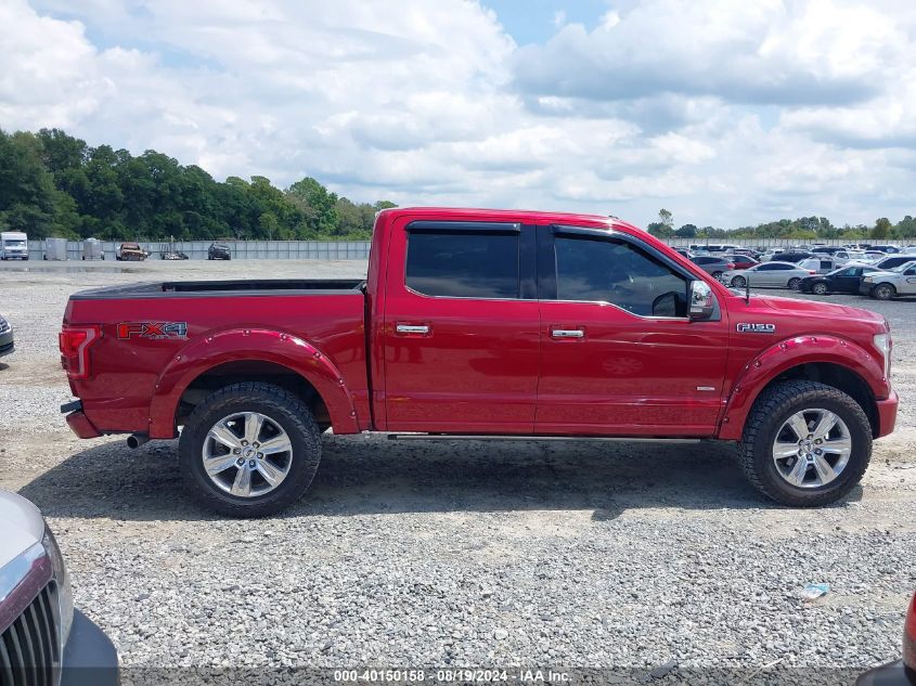 2015 Ford F-150 Platinum VIN: 1FTEW1EG9FFC82547 Lot: 40150158