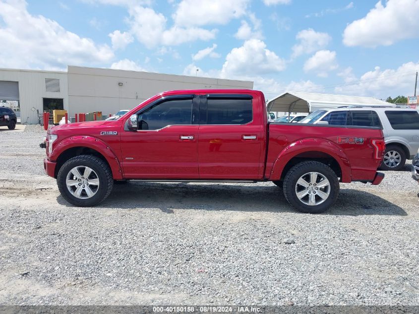 2015 Ford F-150 Platinum VIN: 1FTEW1EG9FFC82547 Lot: 40150158