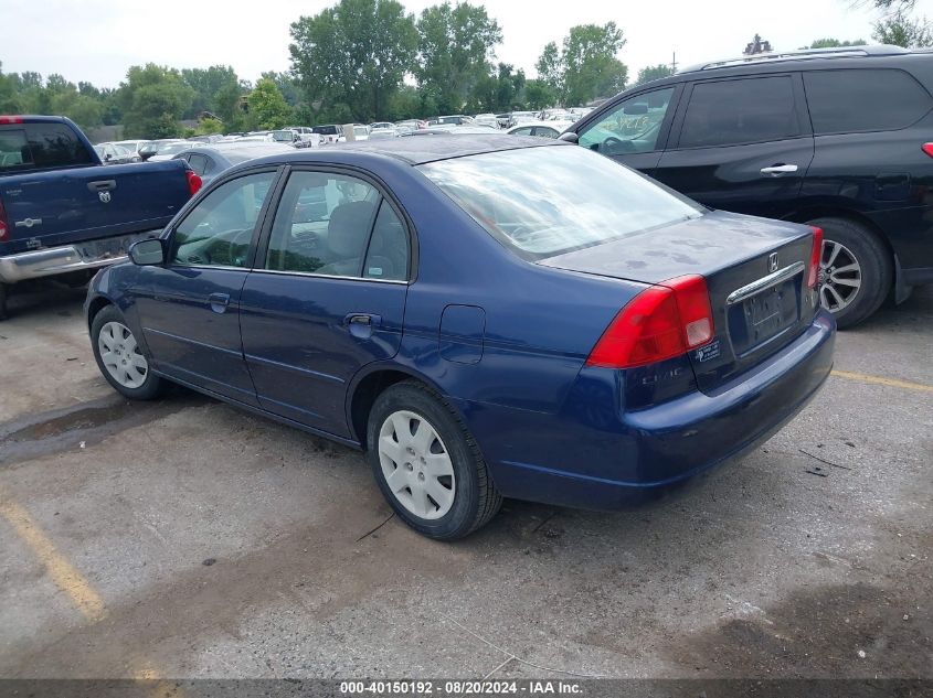 2001 Honda Civic Ex VIN: JHMES26791S003743 Lot: 40150192