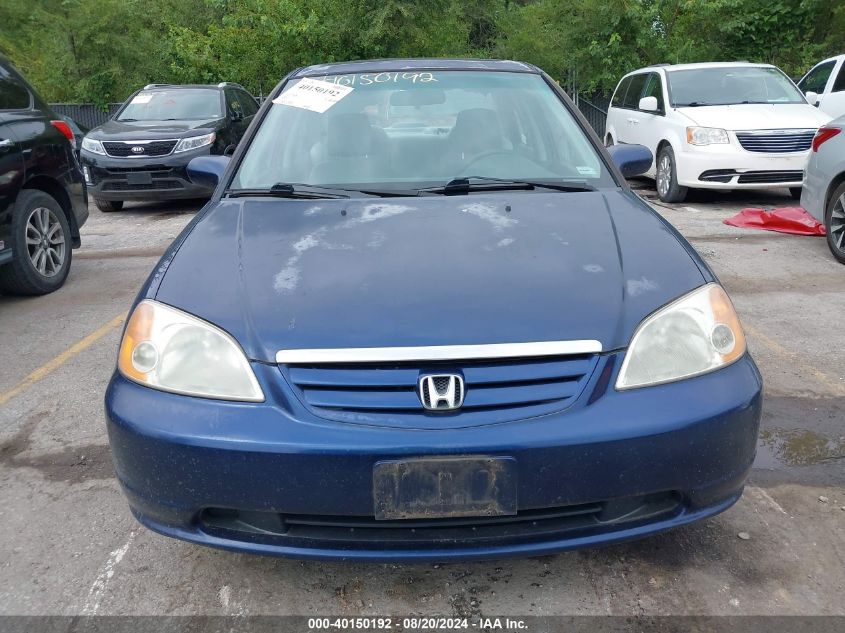 2001 Honda Civic Ex VIN: JHMES26791S003743 Lot: 40150192