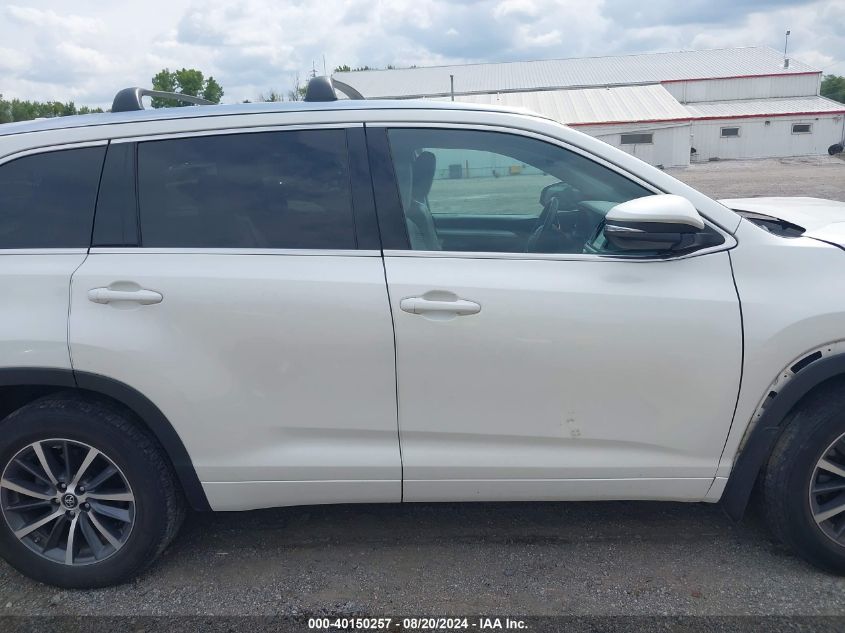 2017 Toyota Highlander Xle VIN: 5TDJZRFH9HS517771 Lot: 40150257