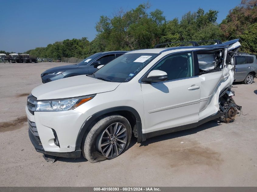 2019 Toyota Highlander Xle VIN: 5TDJZRFH2KS580072 Lot: 40150393