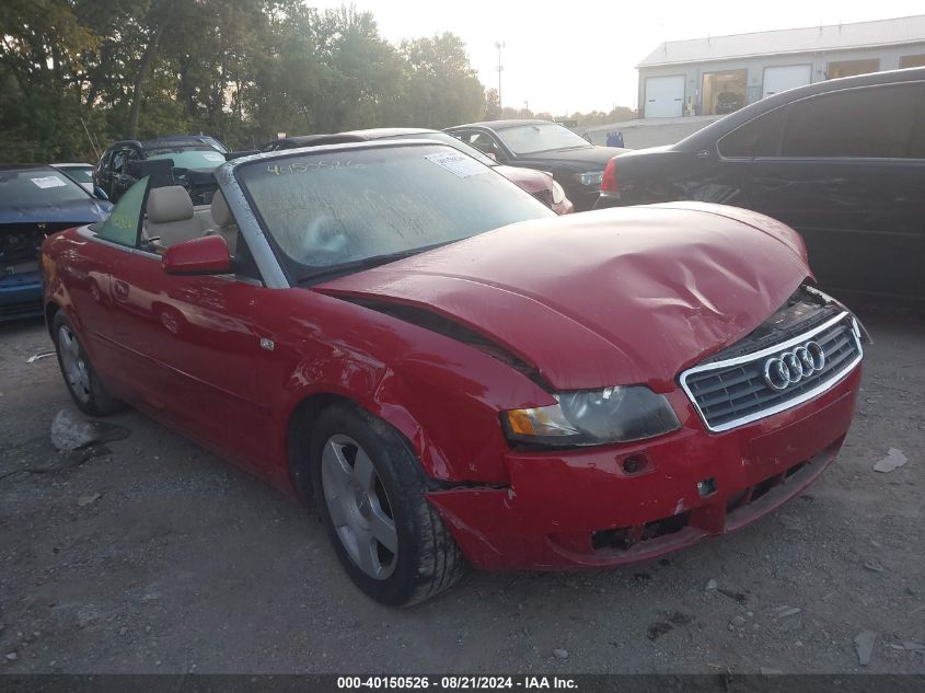 2005 Audi A4 1.8 Cabriolet VIN: WAUAC48HX5K011111 Lot: 40150526