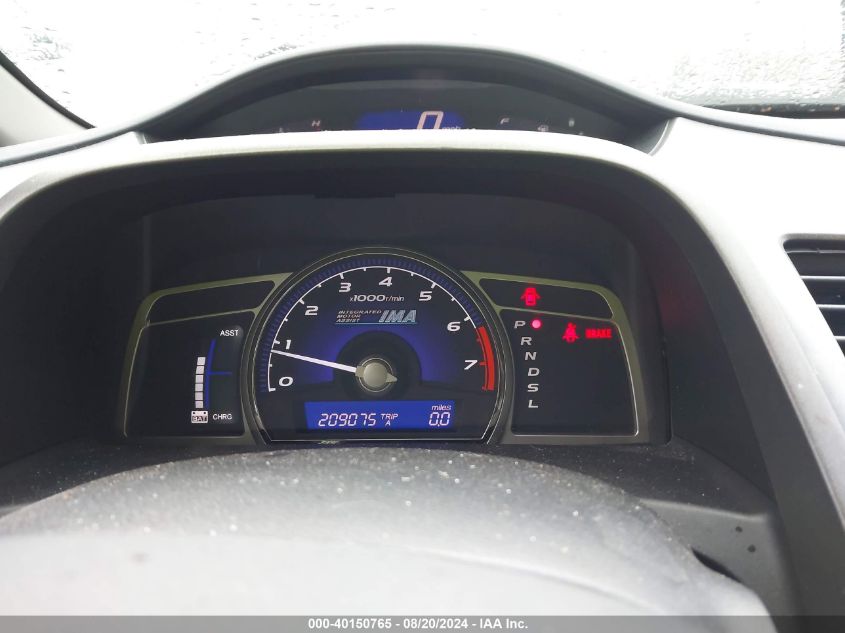 2009 Honda Civic Hybrid VIN: JHMFA36229S007601 Lot: 40150765