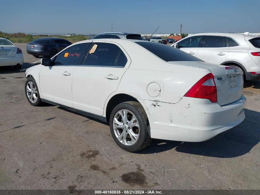 2012 Ford Fusion Se VIN: 3FAHP0HG9CR436890 Lot: 40150835