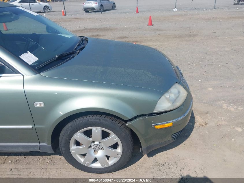 2002 Volkswagen Passat Glx VIN: WVWRH63B32P226589 Lot: 40150947