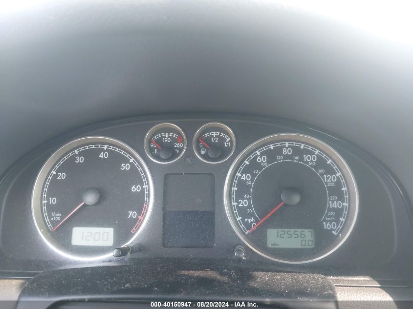 2002 Volkswagen Passat Glx VIN: WVWRH63B32P226589 Lot: 40150947