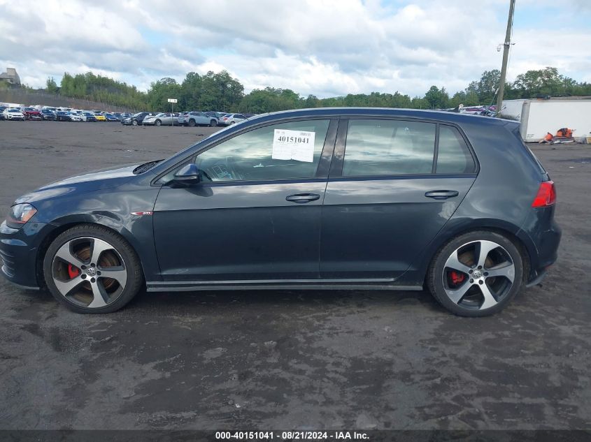 2015 Volkswagen Golf Gti 2.0T Se 4-Door VIN: 3VW5T7AUXFM021724 Lot: 40151041