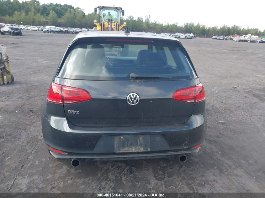 2015 Volkswagen Golf Gti 2.0T Se 4-Door VIN: 3VW5T7AUXFM021724 Lot: 40151041