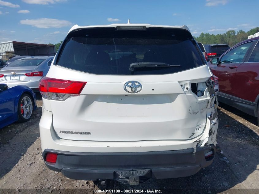 2019 Toyota Highlander Le Plus VIN: 5TDZZRFH9KS322389 Lot: 40151100