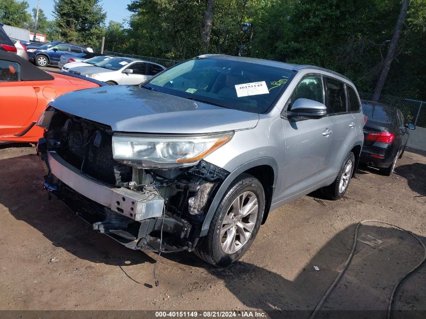 5TDJKRFH5FS158467 2015 TOYOTA HIGHLANDER - Image 2