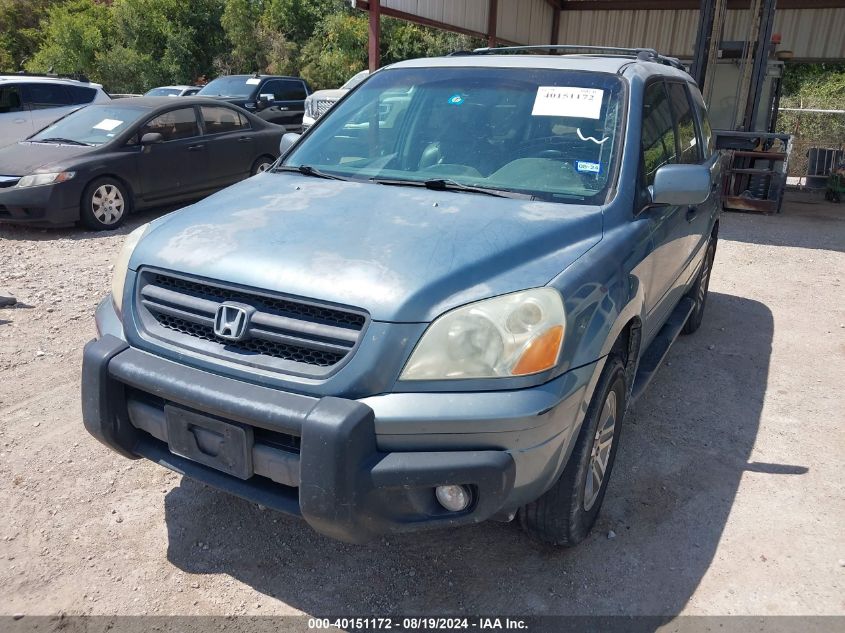 2005 Honda Pilot Ex-L VIN: 2HKYF18695H504508 Lot: 40151172