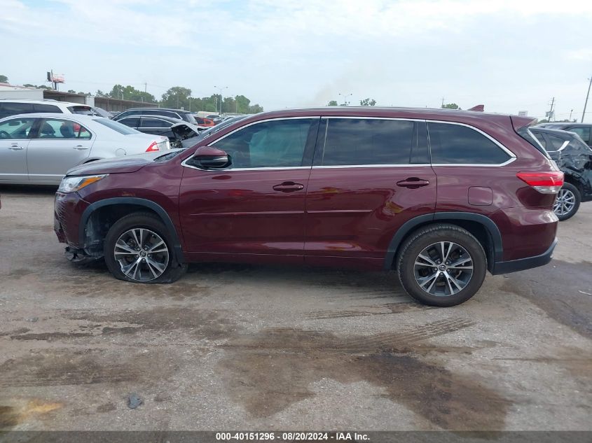 2018 Toyota Highlander Le/Le Plus VIN: 5TDZZRFH7JS278164 Lot: 40151296