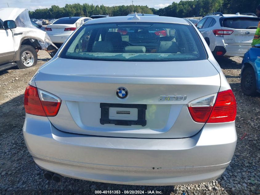 2007 BMW 328I I VIN: WBAVA33587KX73225 Lot: 40151353