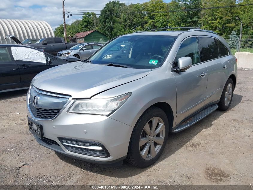 2014 Acura Mdx Advance Pkg W/Entertainment Pkg VIN: 5FRYD4H81EB038983 Lot: 40151615