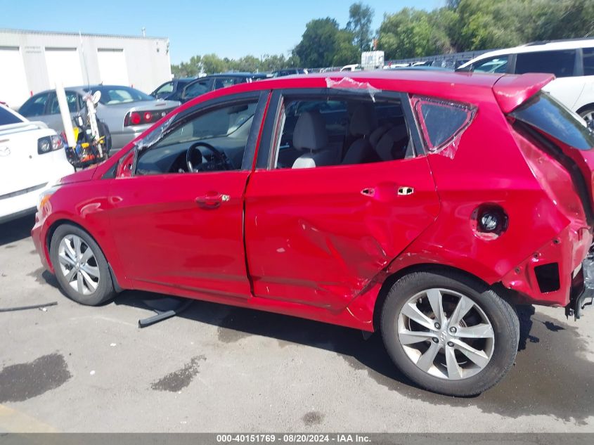 2014 Hyundai Accent Gls/Se VIN: KMHCU5AEXEU170760 Lot: 40151769