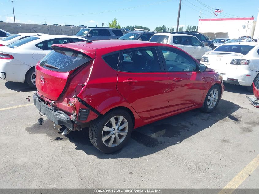 2014 Hyundai Accent Gls/Se VIN: KMHCU5AEXEU170760 Lot: 40151769