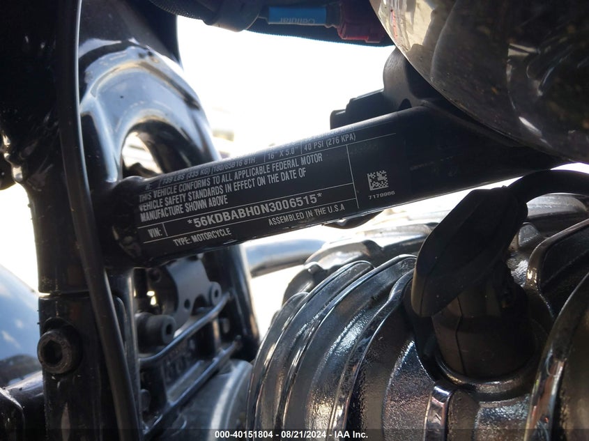 2022 INDIAN MOTORCYCLE CO. SUPER CHIEF LIMITED EDITION ABS - 56KDBABH0N3006515