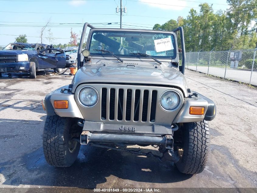 2002 Jeep Wrangler / Tj Sport VIN: 1J4FA49S02P772263 Lot: 40151849