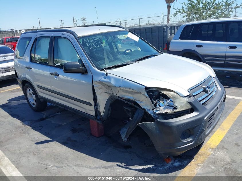 2006 Honda Cr-V Lx VIN: JHLRD68586C008176 Lot: 40151940