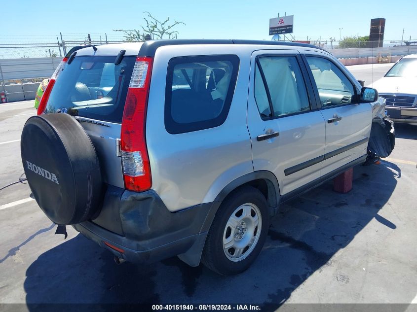 2006 Honda Cr-V Lx VIN: JHLRD68586C008176 Lot: 40151940