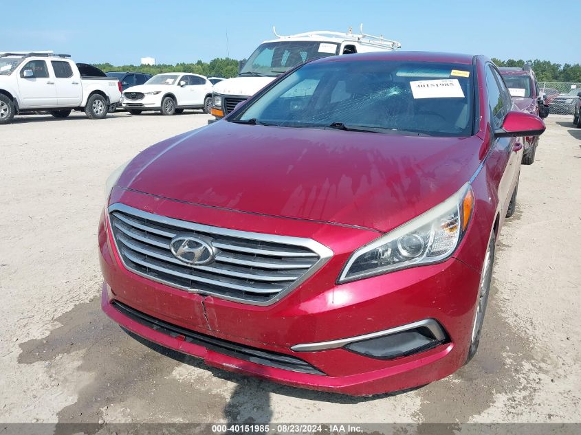 2016 Hyundai Sonata Se VIN: 5NPE24AF3GH291715 Lot: 40151985