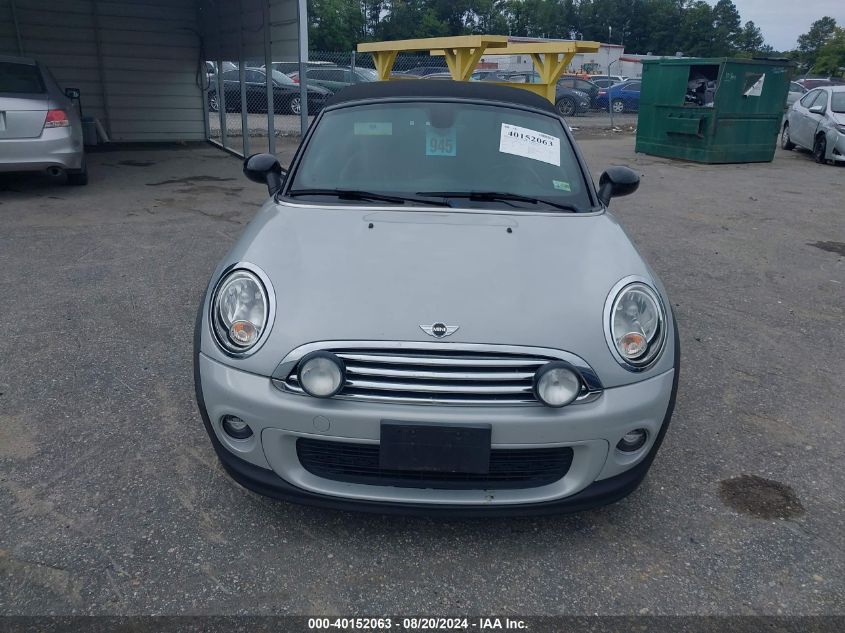 2013 Mini Roadster Cooper VIN: WMWSY1C59DT625545 Lot: 40152063