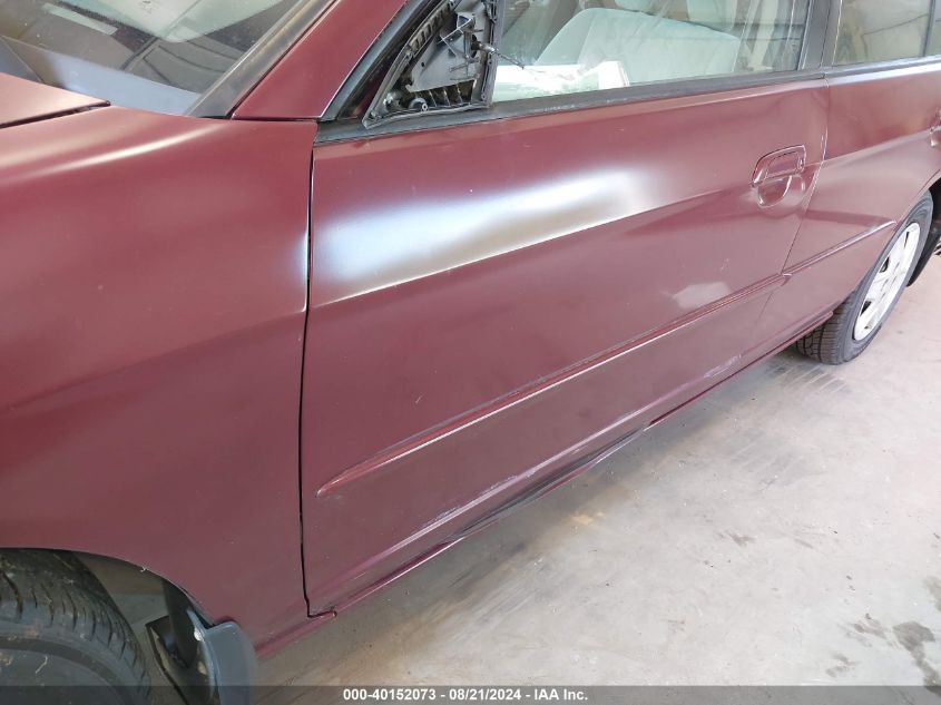 2003 Honda Civic Lx VIN: 2HGES15513H596280 Lot: 40152073