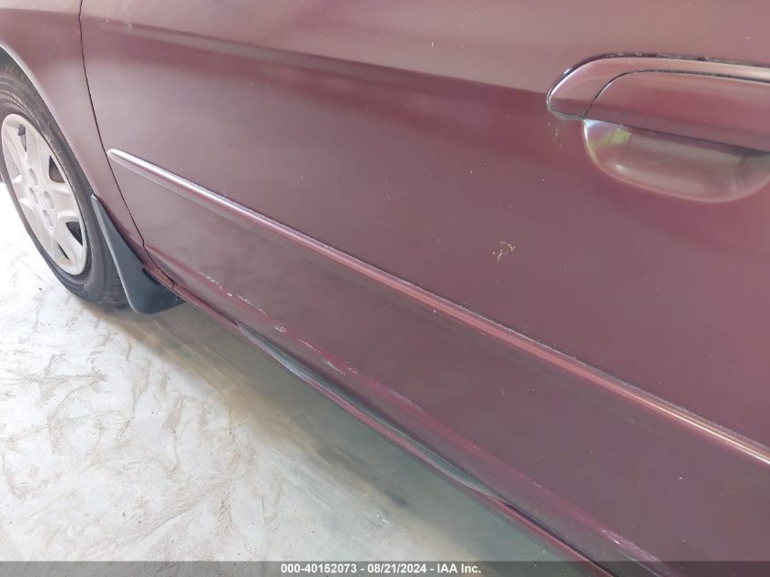 2003 Honda Civic Lx VIN: 2HGES15513H596280 Lot: 40152073